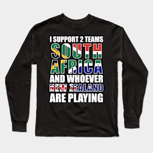 South Africa Sports Supporter New Zealand Joke Funny Long Sleeve T-Shirt